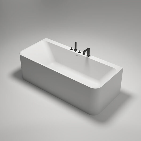 back to wall freestanding tub