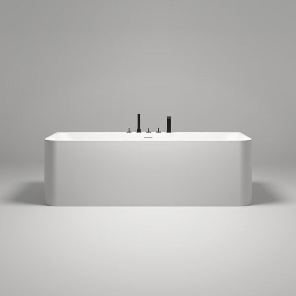 back to wall freestanding tub