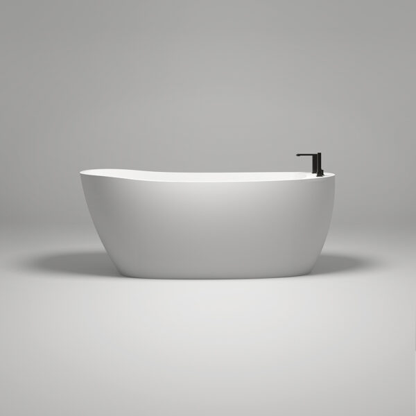 Solid Surface Soaking Tub with Shower