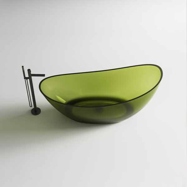 Moon Shape Clear Freestanding Transparent Acrylic Bathtub