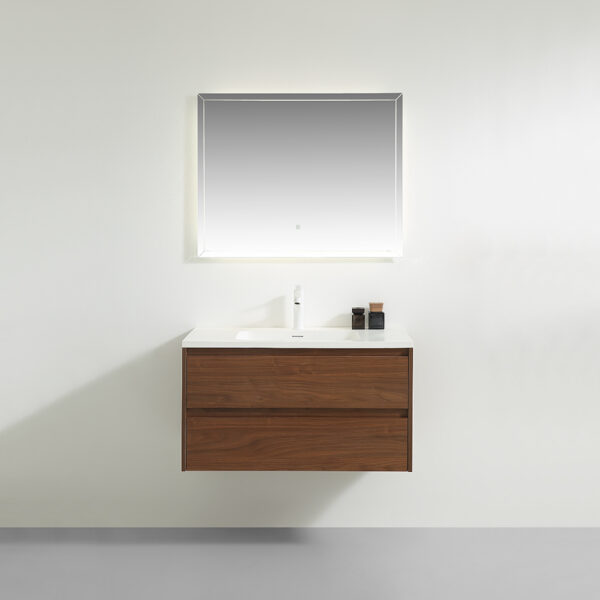 KT-BC2406 Vessel Sink Bathroom Wooden Cabinet Small Floating Vanity