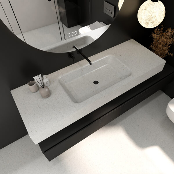 KTT160 Terrazzo Bathroom Vanity Top Integrated Bathroom Sink