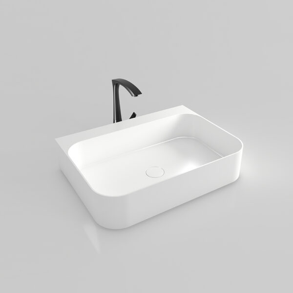 KTX002 Terrazzo Basin Rectangular Bathroom Countertop Basin