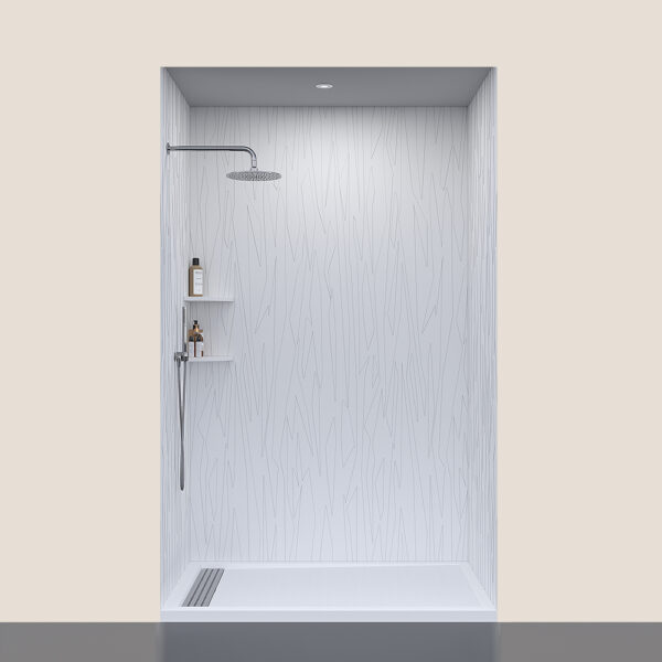 KT-SW013 Bath Shower Wall Panelling Solid Surface Shower Walls